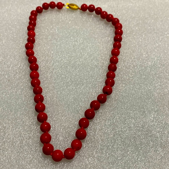 Jewelry - Red coral necklace 18 inches markdown sale